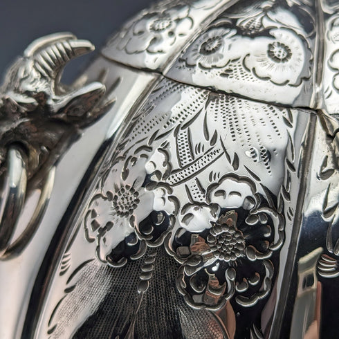 1880 年代英國古董鍍銀餅乾罐 George Cutts & Sons